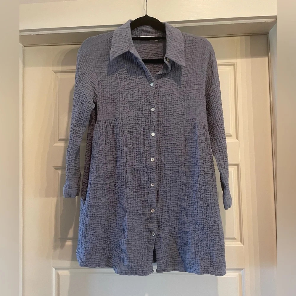 Zara Botton Up Gauze Tunic
